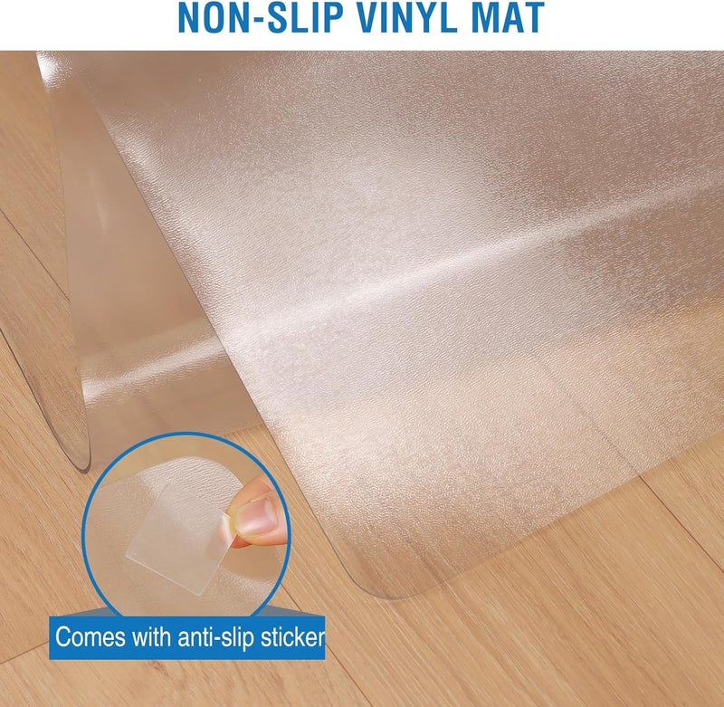 FUNMAT Clear Chair Mat, 36" x 28" Office Chair Mat for Hard Floors, Floor Protector Desk Mat for Gaming Chair, Vinyl Floor Mat for Home Office Kichen Living Room, Not for Carpet - Image 3